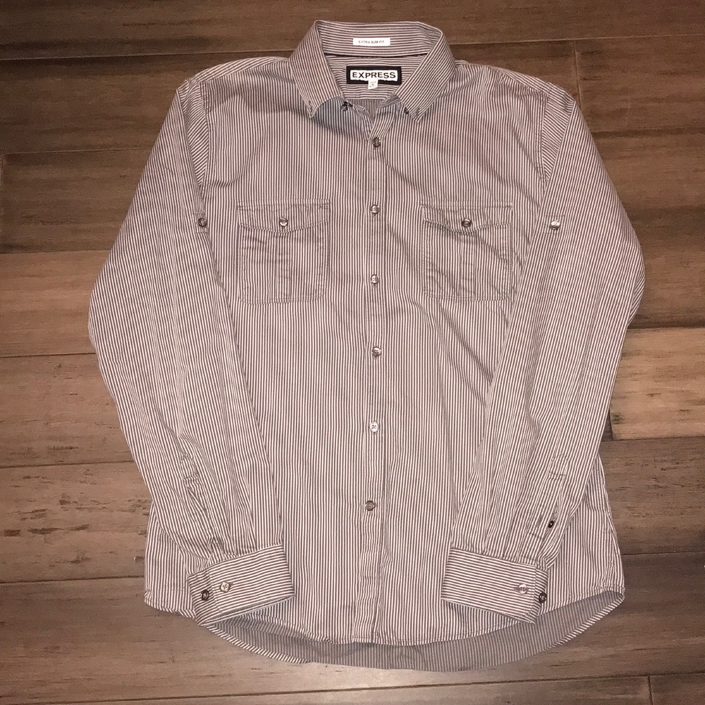 Men’s Extra Slim Fit Button Down Shirt